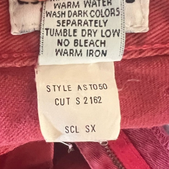 Guess red Vintage Downtown Girl Throwback Sexy high rise jeans size 0 - Picture 6 of 9